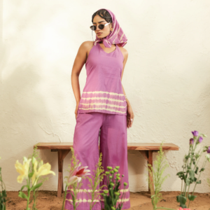 Casual Summer Co-Ord Set with Tie-Dye Detail